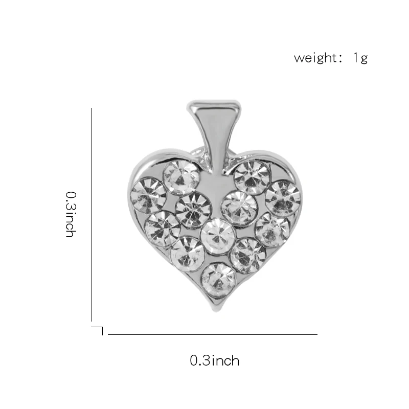 Strap Decorative Charms for Iwatch Silicone Watchband Metal Decoration Nails Flower Heart Charm Accessories for Apple Watch Band