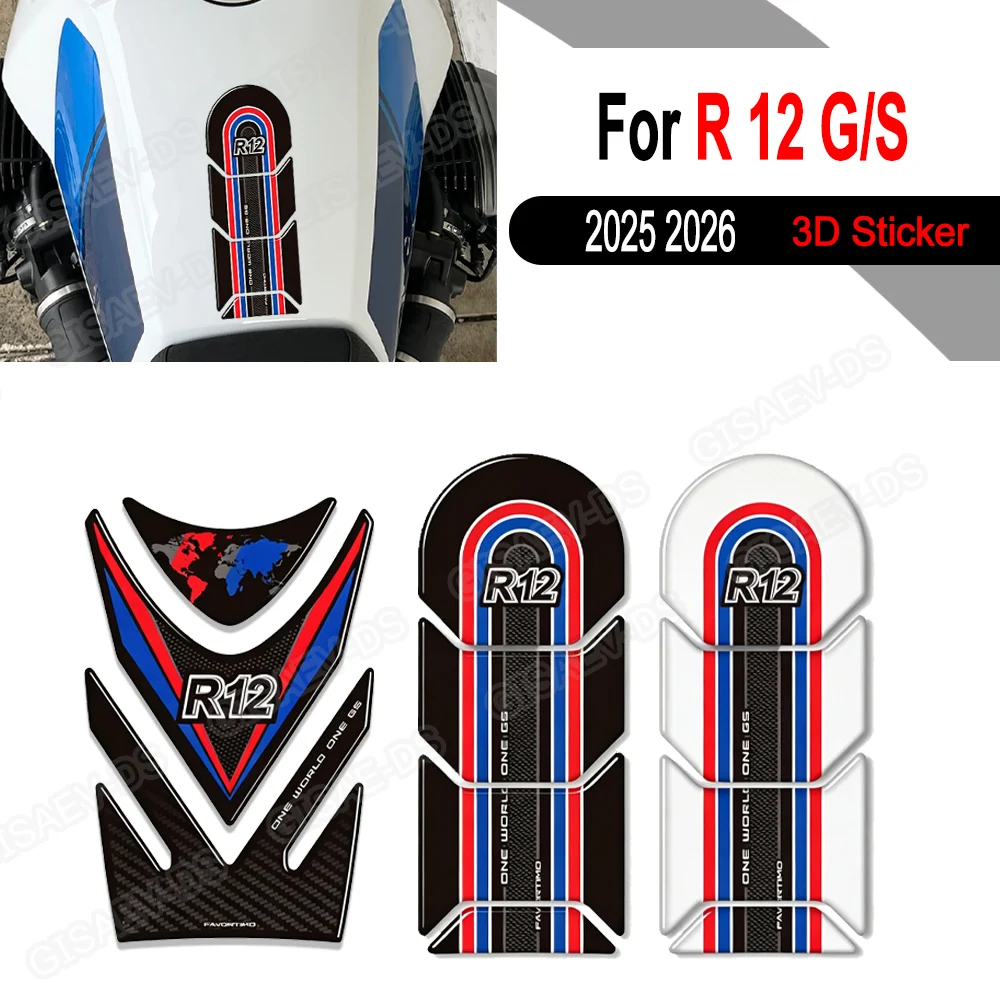 For R 12 GS R12 G/S G S Off-Road Off Road 2025 2026 R12GS Motorcycle Tank Pad 3D Epoxy Protection Sticker Decal