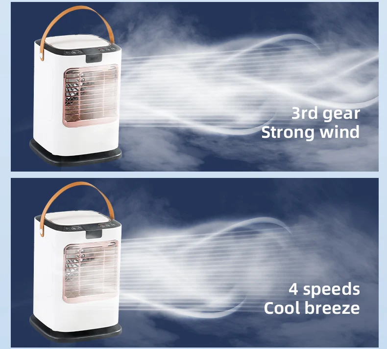 Humidification Refrigeration Small Fan Portable Mini Electric Cooling Fan 2nd Generation Negative Ion Desktop Fan Healthy Cool