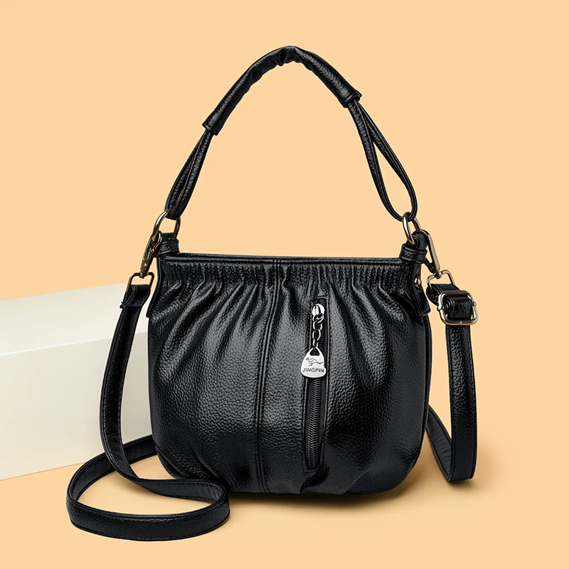 Bag Leather Women Handbags Female Leisure Shoulder Bags Fashion Purses Vintage Bolsas Large Capacity Tote Bag