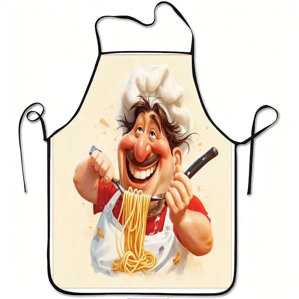 Funny Chef Cartoon Apron Kitchen Apron Funny Cooking Apron for Cooking Class Gift for Him Her
