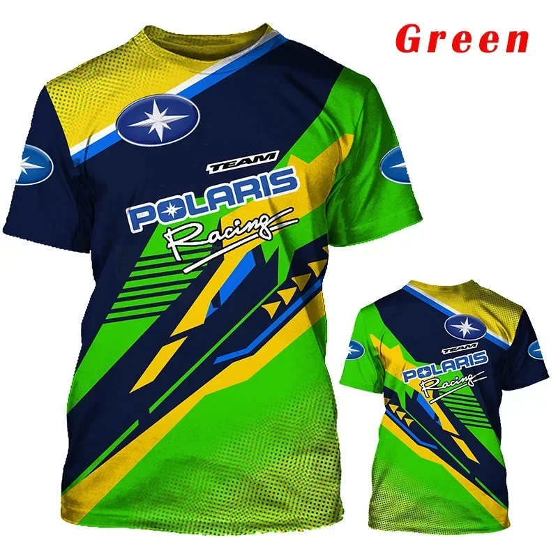 Camiseta de Carras recién Vendida con el logotipo Polaris 3d، estampado novedoso، camiseta de cuello neutro para hombres