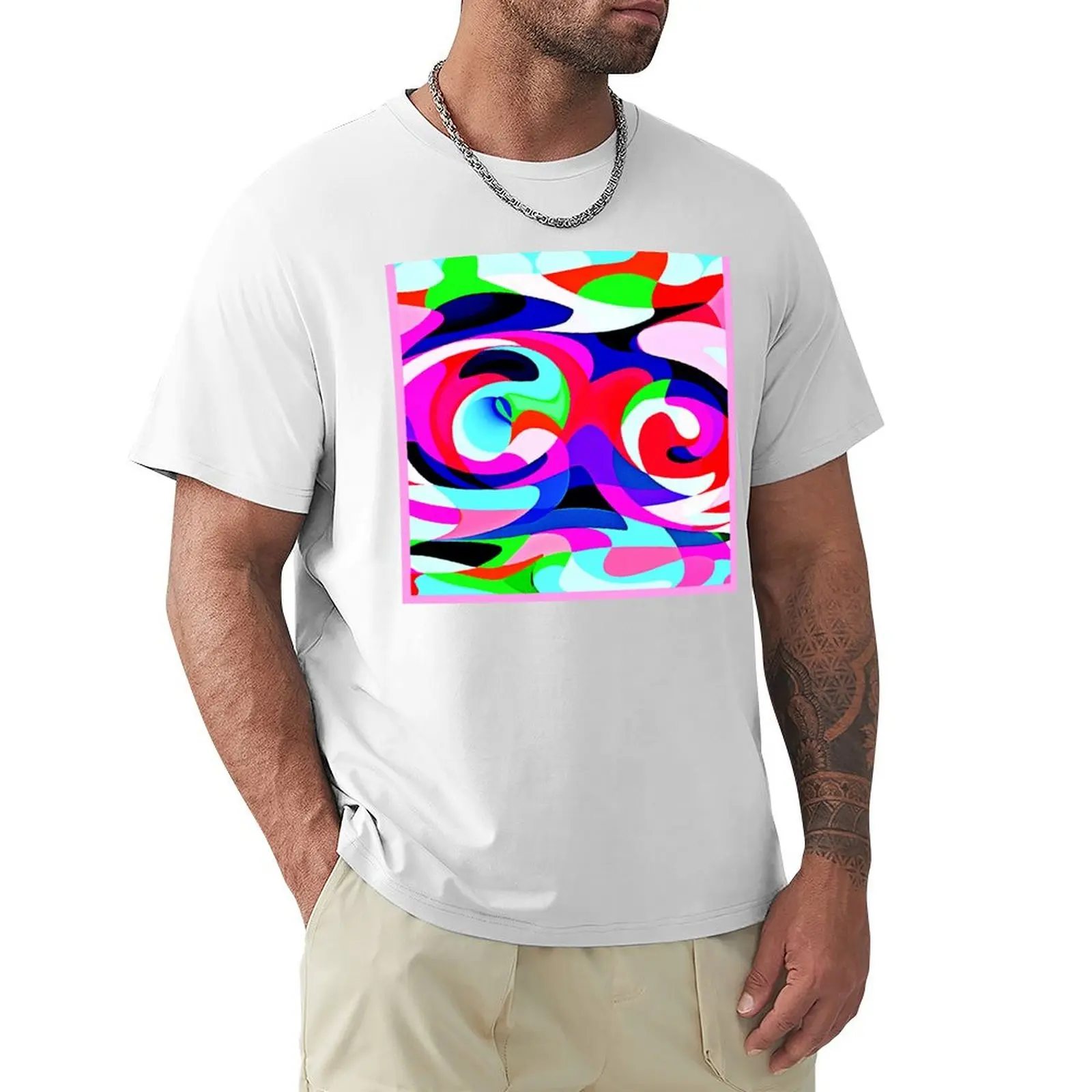 Colorful Vivid Abstractions Pattern T-shirt sublime Blouse tees vintage clothes plain white t shirts men