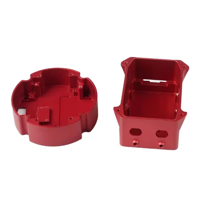 Precyzyjne aluminiowe obudowy z kolorowym anodowaniem, polerowane, części obrabiane CNC metodą toczenia i frezowania.