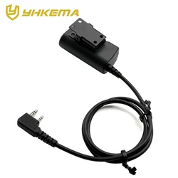 Tactical PTT Cable Plug Headset Adapter for Kenwood Baofeng UV-5R UV-5RE Plus BF-888S Walkie Talkie Ham Radio