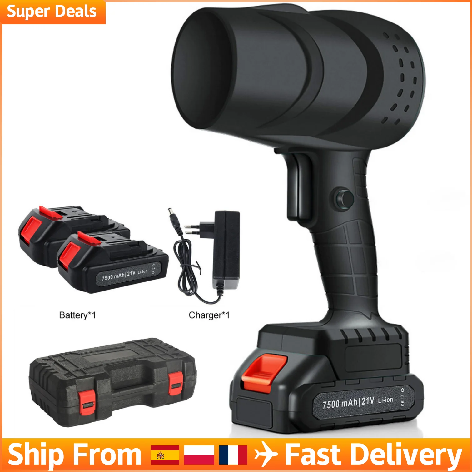 380W High Speed Cordless Leaf Blower 36000RPM Powerful Cleaning Air Duster 120KMH Wind Violent Hair Dryer for Car and Outdoor