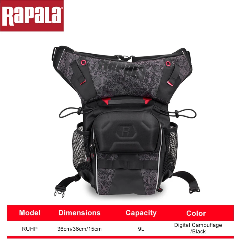 RAPALA RUHP 9L Поясная сумка для городской рыбалки 36x36x15 см Компактная сумка-органайзер для снастей Многофункциональная сумка для спортивной рыбалки на открытом воздухе RAPALA RUHP 9L Поясная сумка для городской рыбалки 36x36x15 см Компактная сумка-органайзер для снастей Многофункциональная сумка для спортивной рыбалки на открытом воздухе