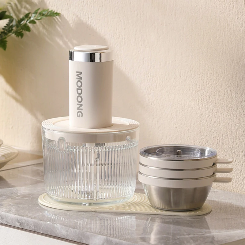 

Electric Meat Grinder Stainless Steel Food Processor Chopper 4 Bowls Categories Kitchen Utensils Vegetable Chopper For Household