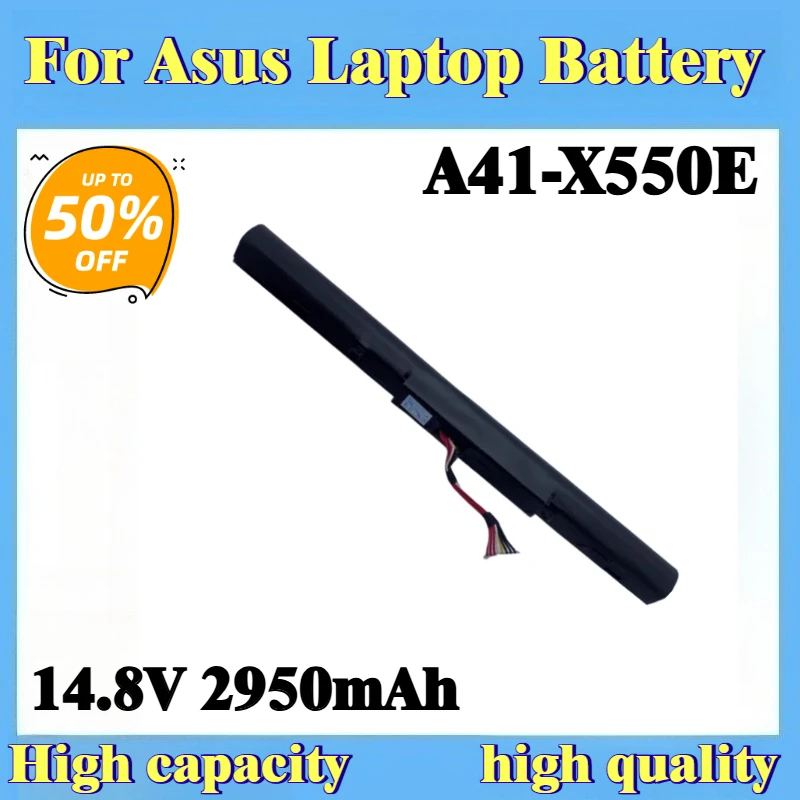 

For Asus K751L P750LB A550D K550E X751MA X751L R752L X751MD F450 F450E R752MA F450C Laptop Battery A41-X550E 14.8V 2950mAh