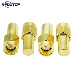 2Pcs/Lot 1W 1Watt DC-3GHz 50 Ohm SMA Male/RP SMA Male RF Coaxial Termination Dummy Load Connector Socket Brass Straight Adapters