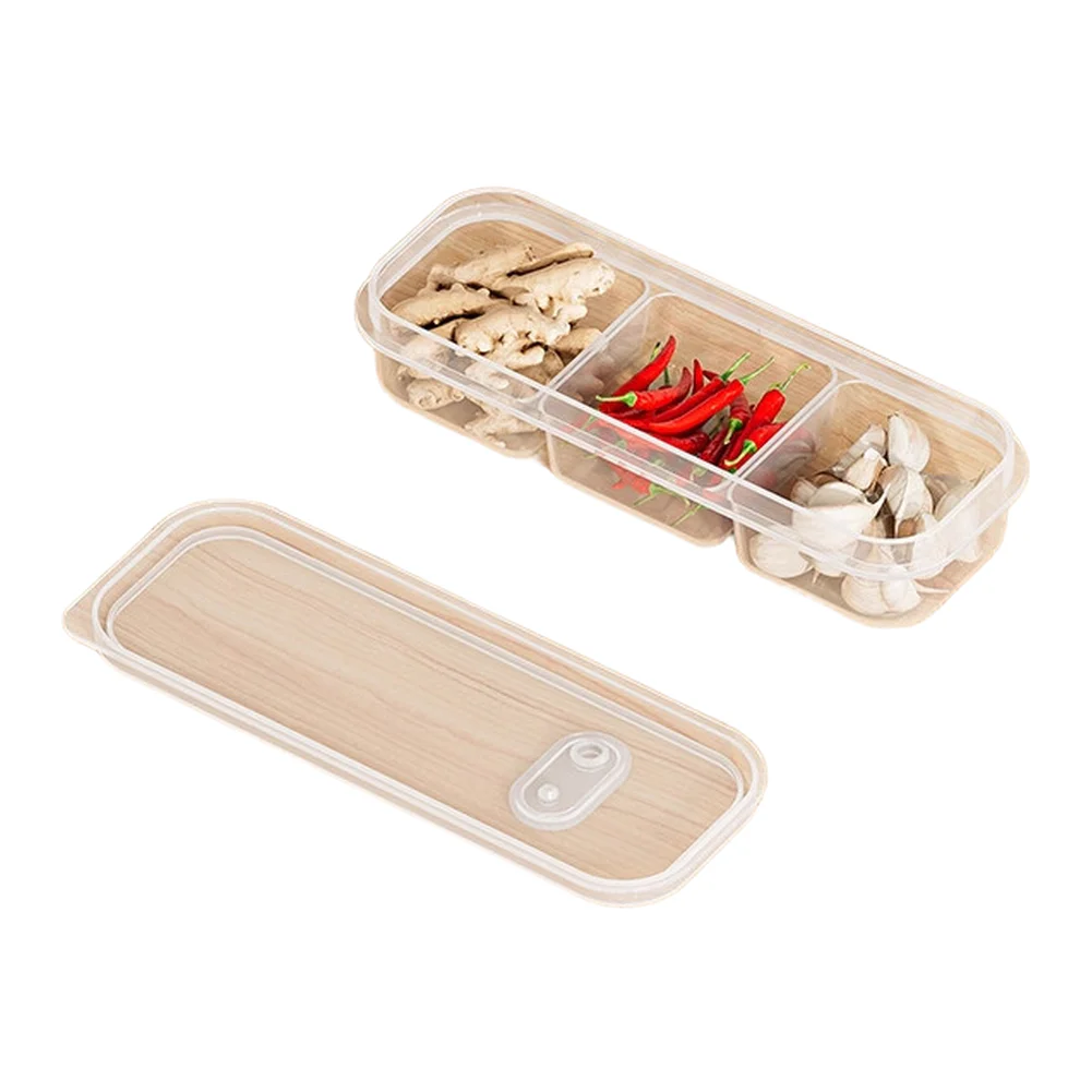 Transparent Stackable Refrigerator Box with Divider for Efficient Use of Vertical and Narrow Space 21x7.5x4.2cm