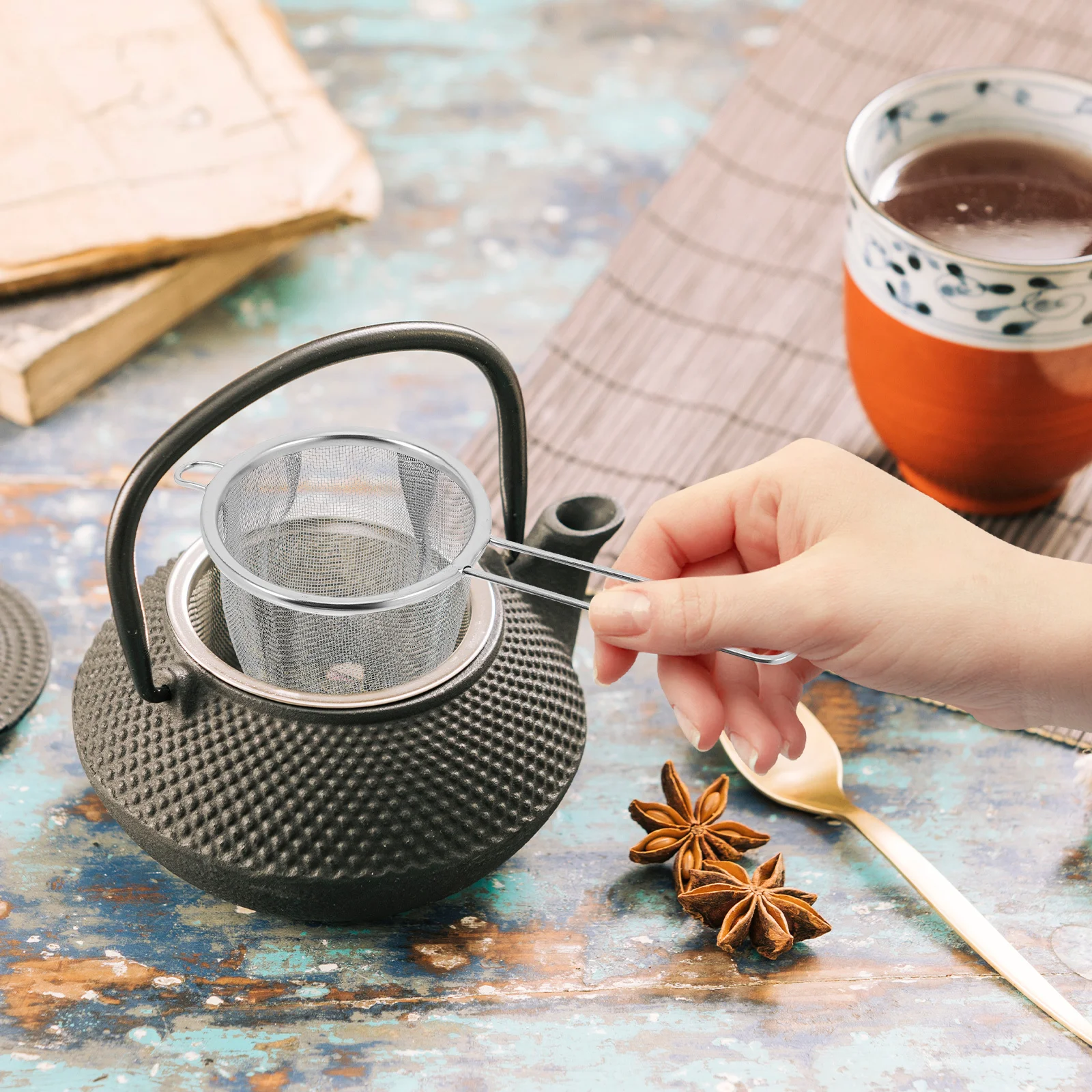 

Stainless Steel Tea Strainer Fine Mesh Loose Leaf Infuser Deep Brewing Basket For Mug Teapot Coffee Cocktail Miso Filter