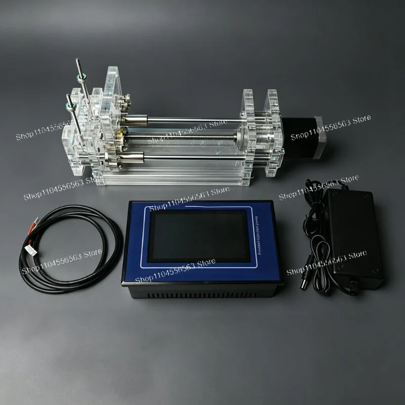 

High Precision Adjustable Lab Syringe Pump Microfluidic Electrospinning Dispenser 0.01mm/h-3mm/s 72N 1-150mL Syringes