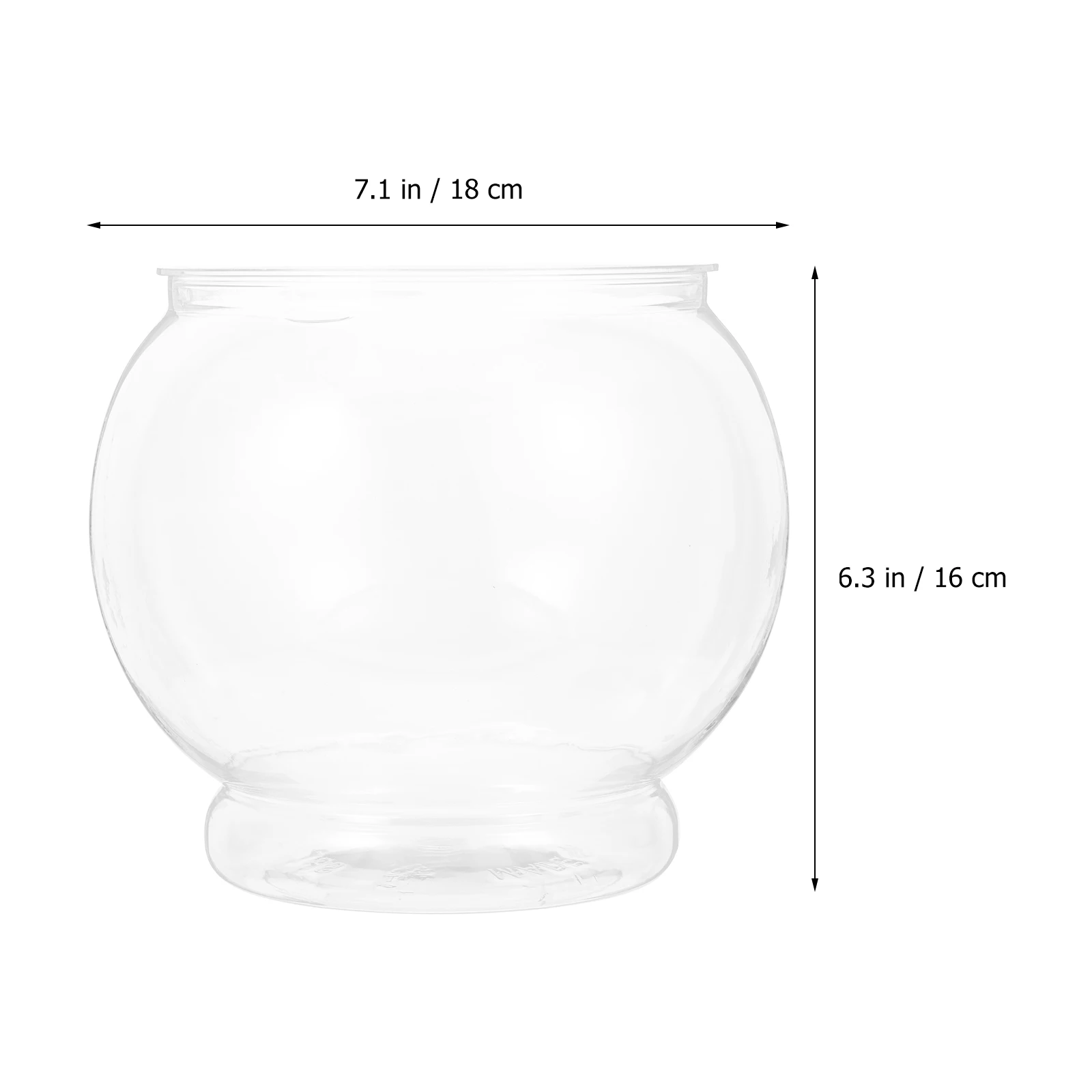 

Plastic Bowl Desktop Tank Clear Round Container Durable Pet Material Small Fish Tank Goldfish Bowl Portable Aquarium Fish Box
