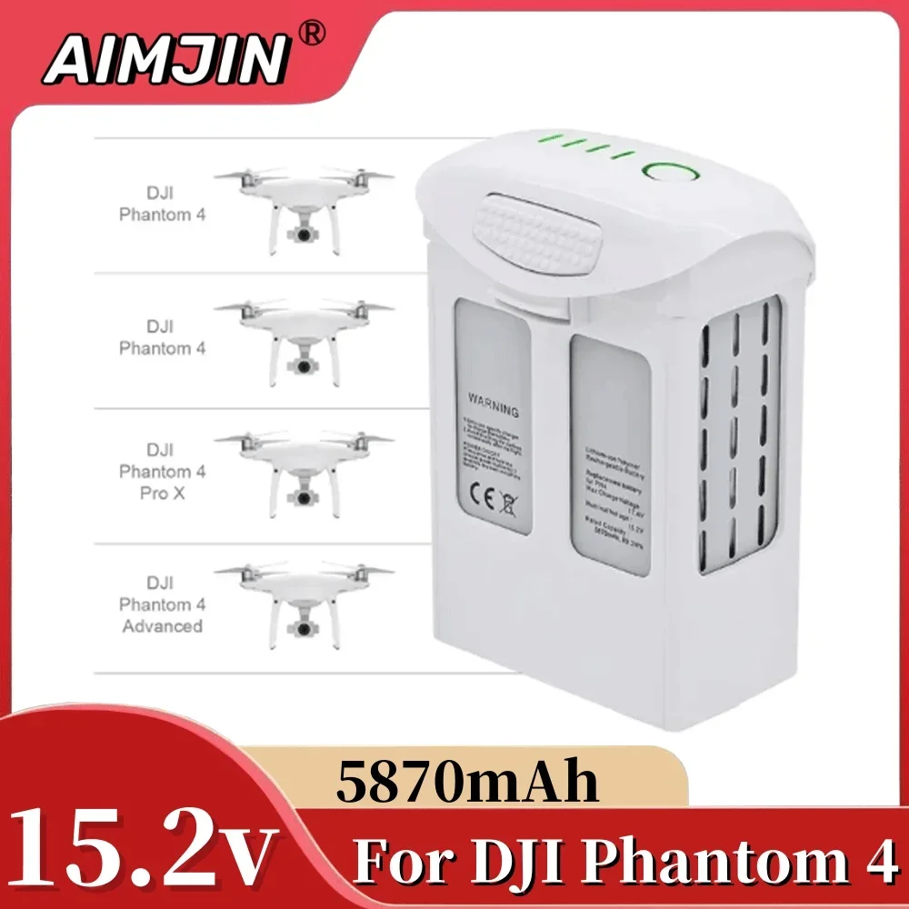 Drone Battery for DJIS Phantom 4 Phantom 4A 4Pro V2.0 RTK Advanced 5870mAh 15.2V Rechargeable UAV Intelligent Flight Accessories