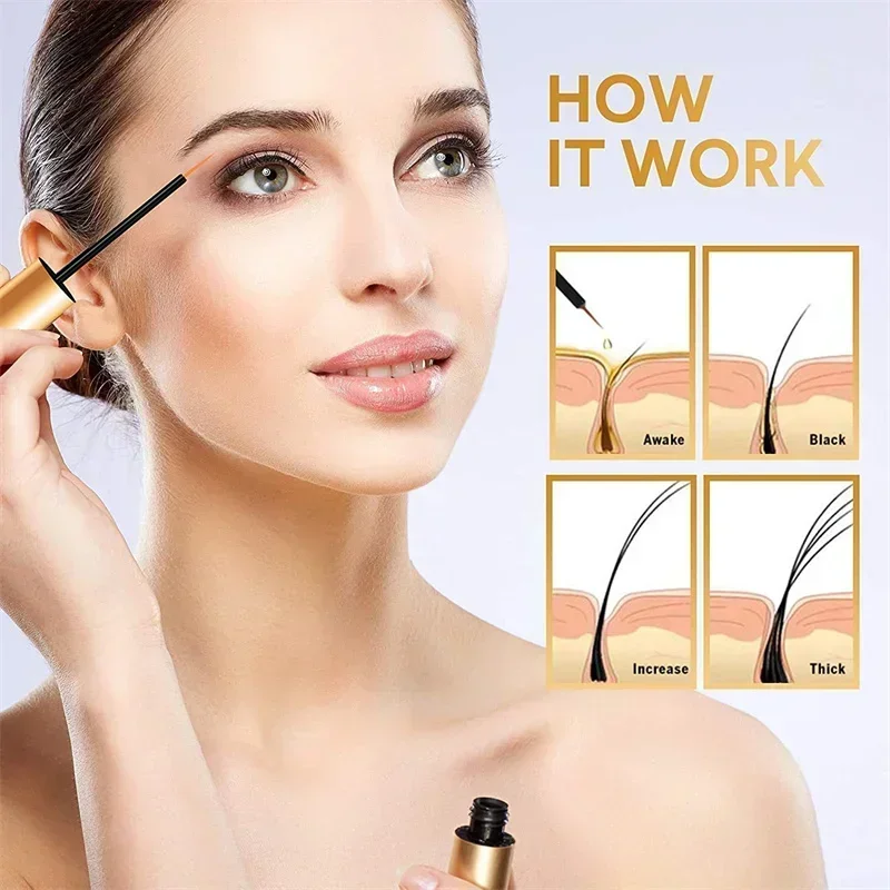 Soro de crescimento de cílios 7 dias natural intensificador de cílios mais cheio mais grosso produtos de tratamento de cílios cuidados com os olhos maquiagem