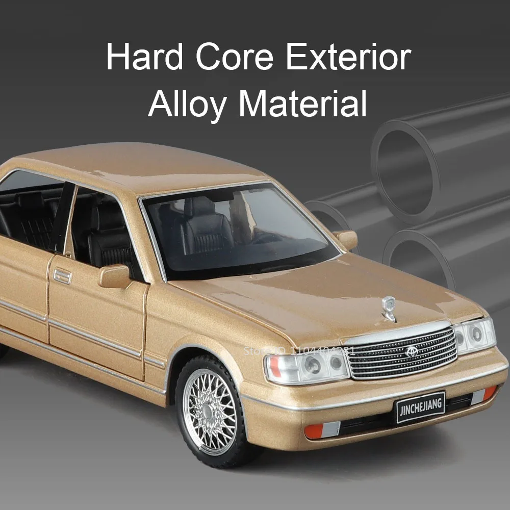 1:32 Crown GR86 Diecast Alloy Miniature Model Toys Car with Sound Light Pull Back 6 Doors Opened Vehices Children Christmas Gift