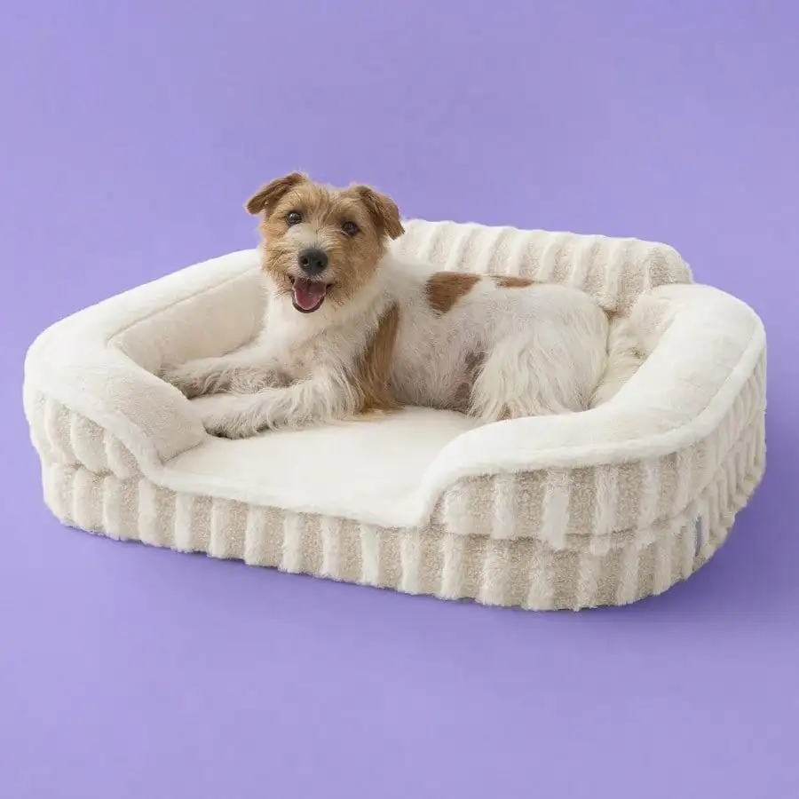 

Dog Bed Medium Size Dog Orthopedic Waterproof Medium Pet Beds With Sides NonSlip Bottom And EggCrate Foam Pet Couch Sofa Wi