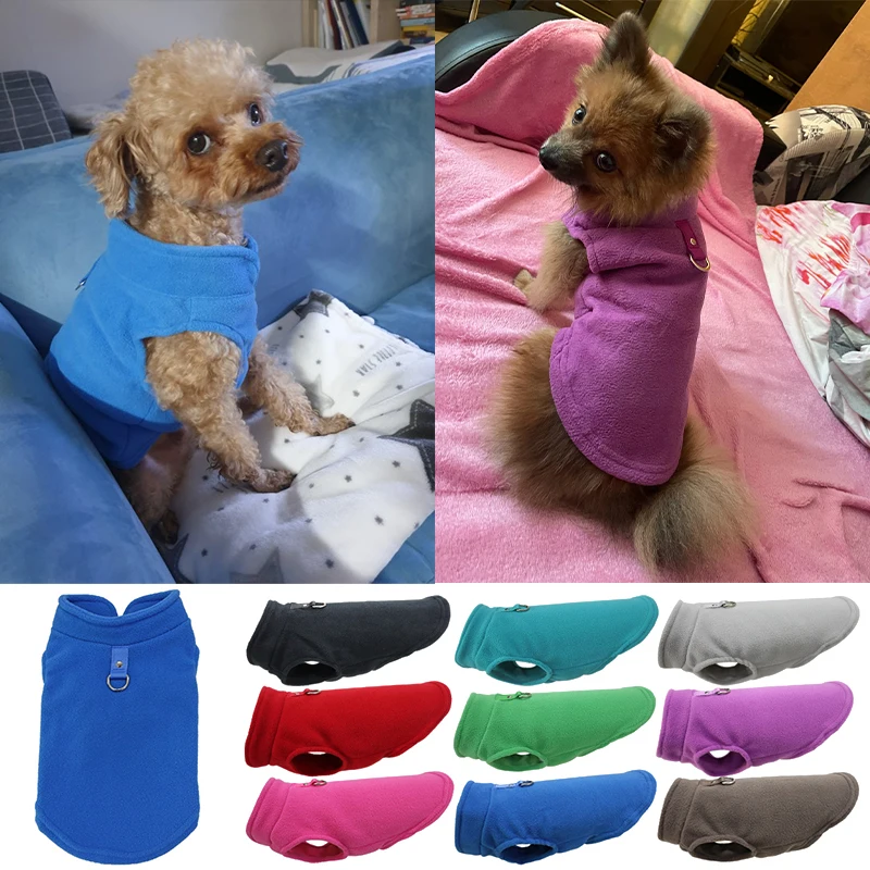 Dog Fleece Vest Chihuahua Winter Clothing For Small Dogs Warm Dachshund Dog Coat For Medium Bulldog Pitbull Maltese Dogs Jumpers