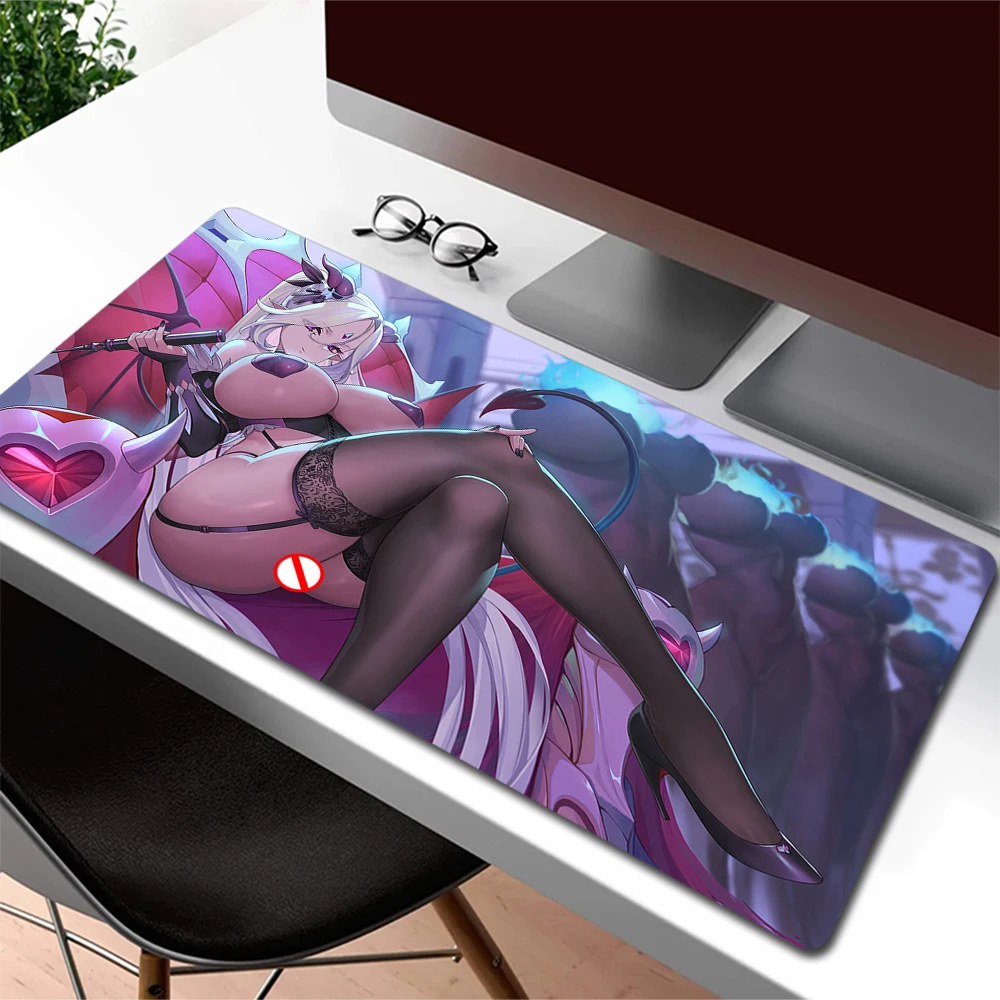 

Sexy Curvy Anime Girl Mouse Pad Hentai Big Boobs Mousepad Nude Nsfw Ass Mouse Mat Locking HD Print Desk Mat 90x40cm Keyboard Pad