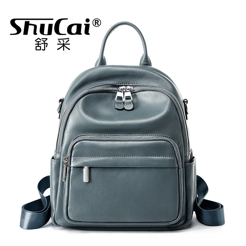 

Genuine leather shoulder bag female soft leather fashion head layer cowhide ladies large capacity travel backpacks