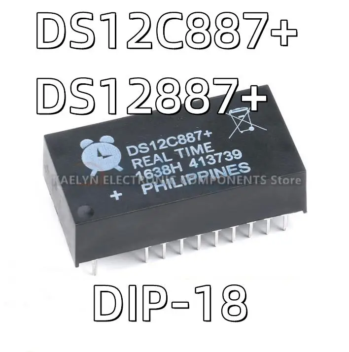 5PCS/lot DS12887 DS12C887 DS12C887+ DS12887+ Real Time  Clock/Calendar 113B Parallel 24-DIP Module