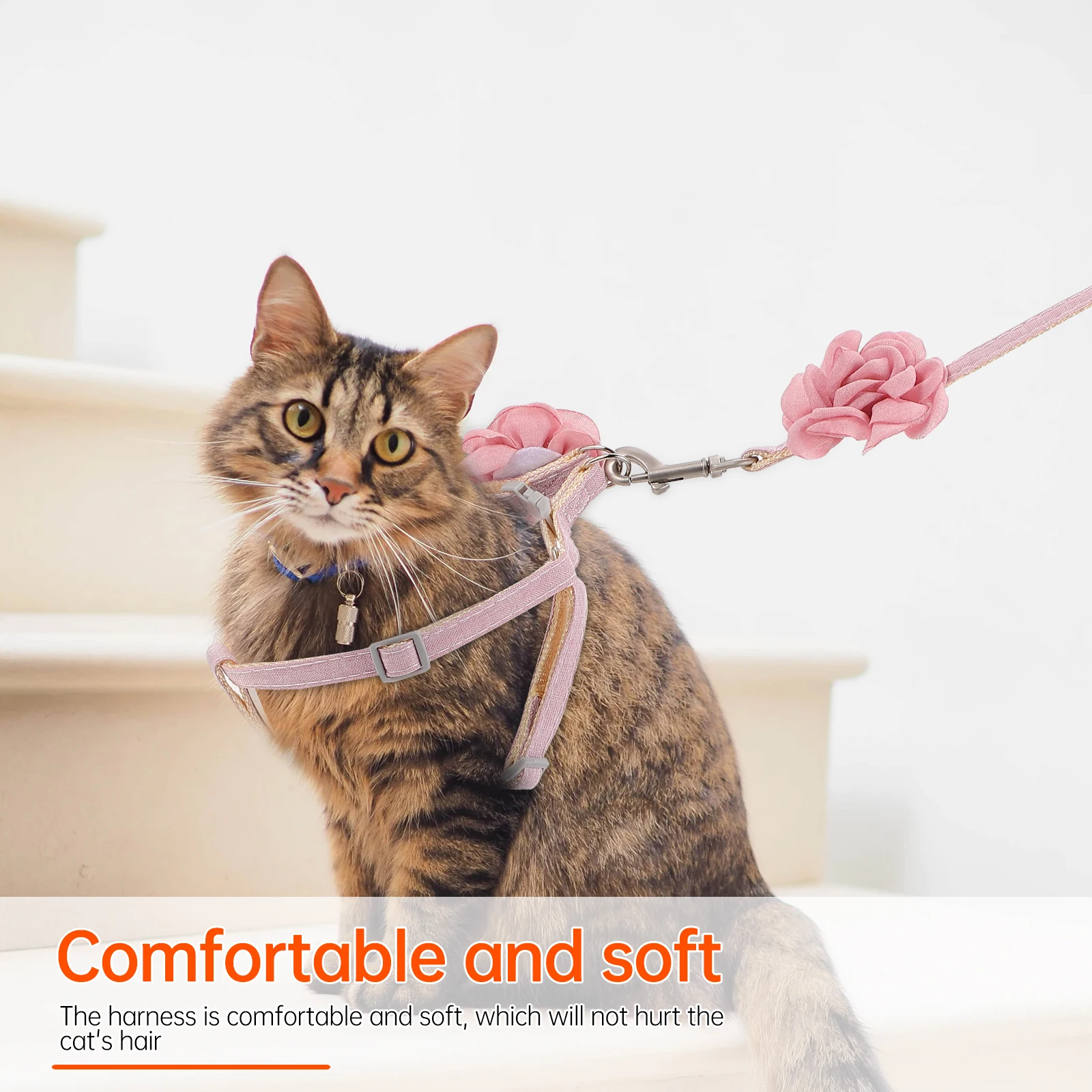 

Adjustable Soft Pet for Cats Lightweight Outdoor Walking Harness Leash Comfortable Cat Rope Kitten Pulling Gear Pet for Cat