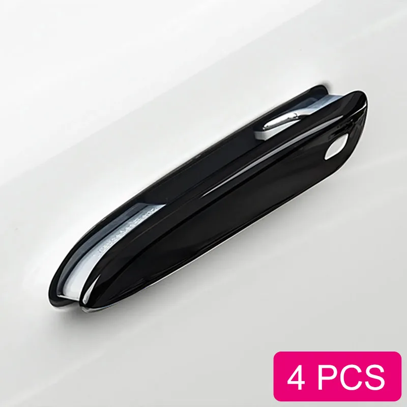 Cubierta de Manija de Puerta Elegante para Mercedes Benz E S EQE EQS SUV W214 S214 W223 V295 X294 V297 X296 2023 2024 2025 2026 Negro Brillante