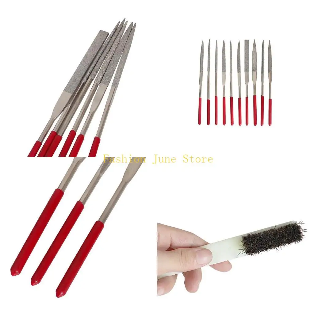 

N5KA 10Piece Mini Diamond Needle File Set Steel File for Precision Metal File Carving