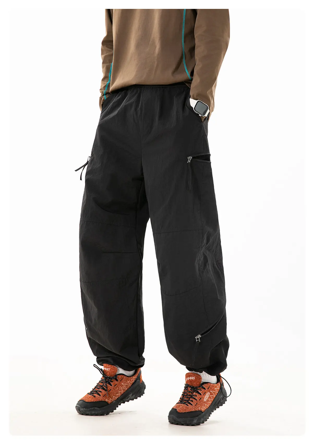 Herren Herbst Outdoor Wasserdichte Winddichte Taktische Cargohose - Locker Sitzende Sport-Freizeithose – Detail 10