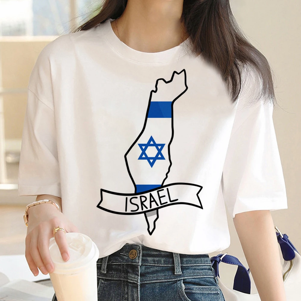 Israel Tee women designer Y2K Tee female anime clothing