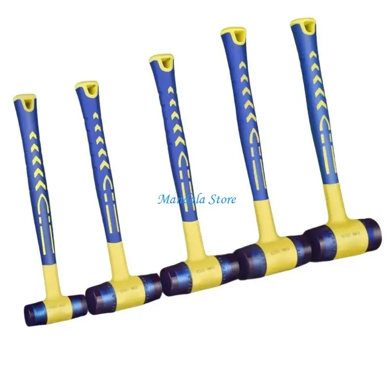 U2JC Portable Ergonomic Floor Tile Tapping Installation Hammer With Detachable Plastic Handle for Watch Repair Hardware Tool