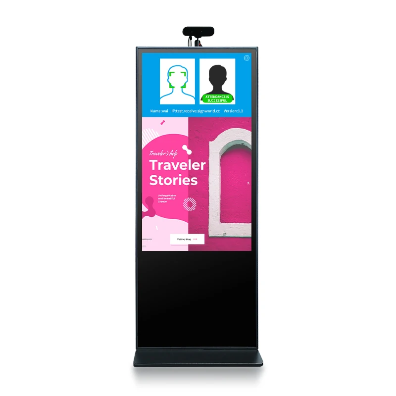 

43 50 55 65 Inch Floor Standing 4K Full HD Android Wifi Touch Screen Digital Signage And Display