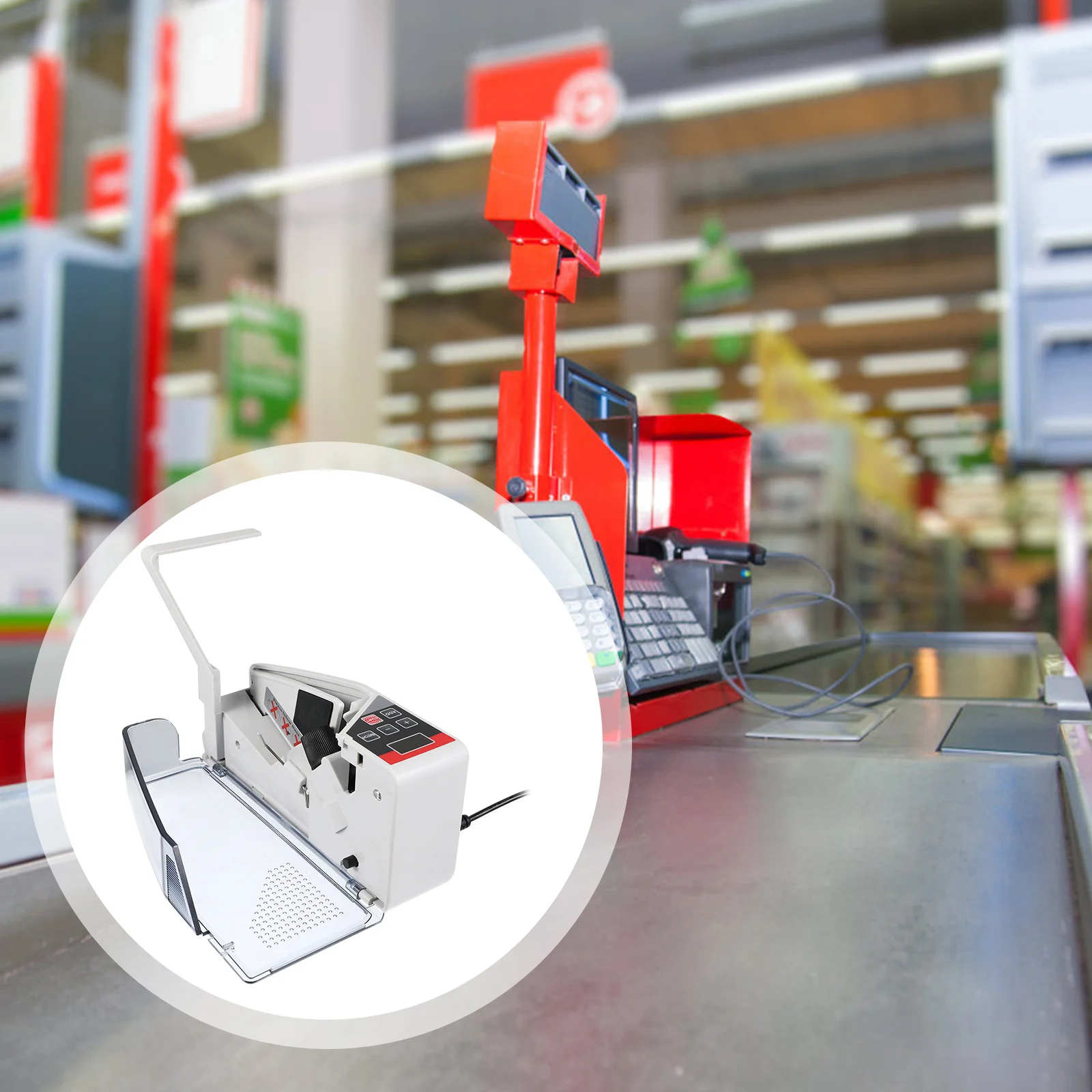 

Portable Mini Currency Counter Easy to Read and Use Suitable for Office Cashier Small Money Counting Machine 100-240V Eu Plug