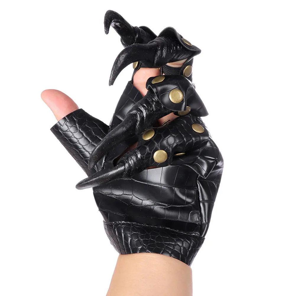 Guantes de garra de dragón, pelotas de mascarada duraderas negras, festivales de música, espectáculos de baile, accesorios de carnaval, guantes de Halloween aterradores, garra