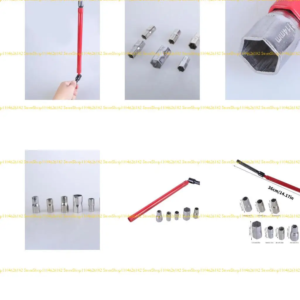 

Q2Q4 Tap Key for Tightening in Small Areas Stand Tap Nut Wrench with 8-17mm Replacement Heads Sink Tap Fitting Tool