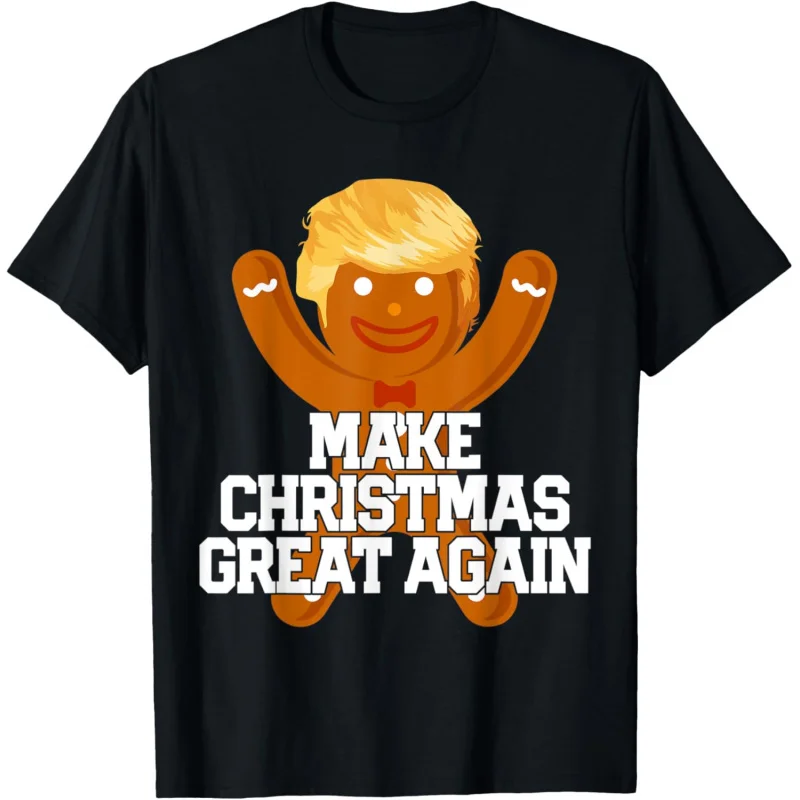 

MAKE CHRISTMAS GREAT AGAIN Funny Trump Cookie Tee Shirt Gift