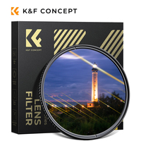 K&F CONCEPT Adjustable Gold Streak Effect Lens Filter (2mm) Anamorphic Optical Glass Light Flare Effect Filter for Camera Lens