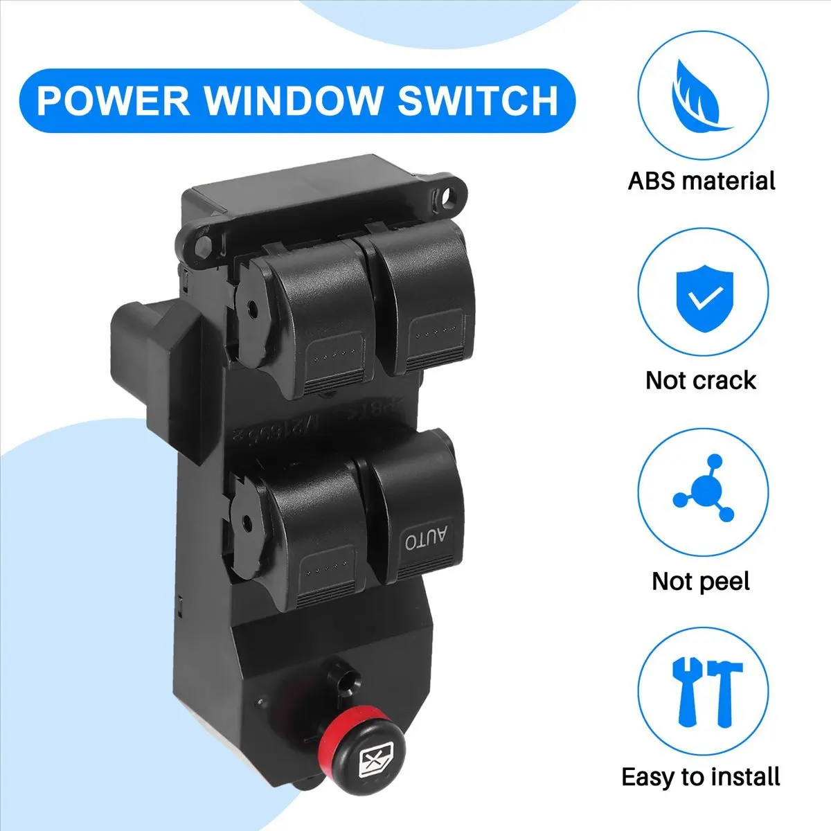 Compatible 35750-S5A-A02ZA Power Window Switch for 2001-2005 2002-2006 Driver Side Window Master Control Switch