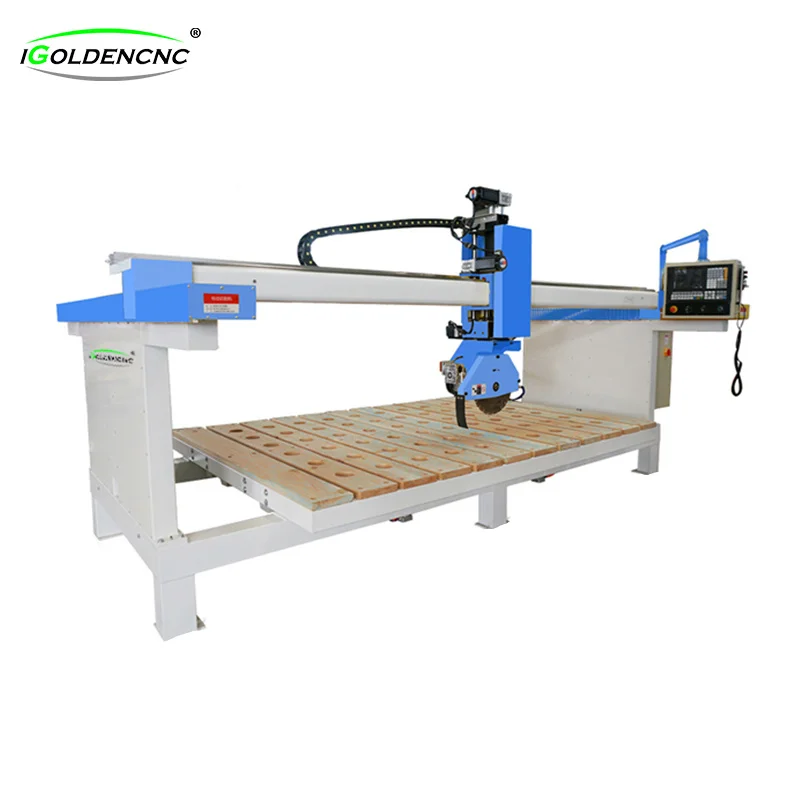 Axes 5 4Th Axis Cnc Granite Bridge Saw Wood Building Quarry Stone Block Slab Cutting Machine