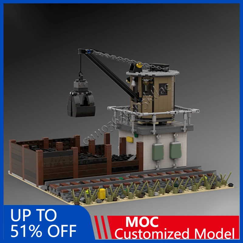 921 PCS Construction Coaling plant MOC Customize Modular Building Block Model Simple Educational Popular DIY Christmas Toy Gift