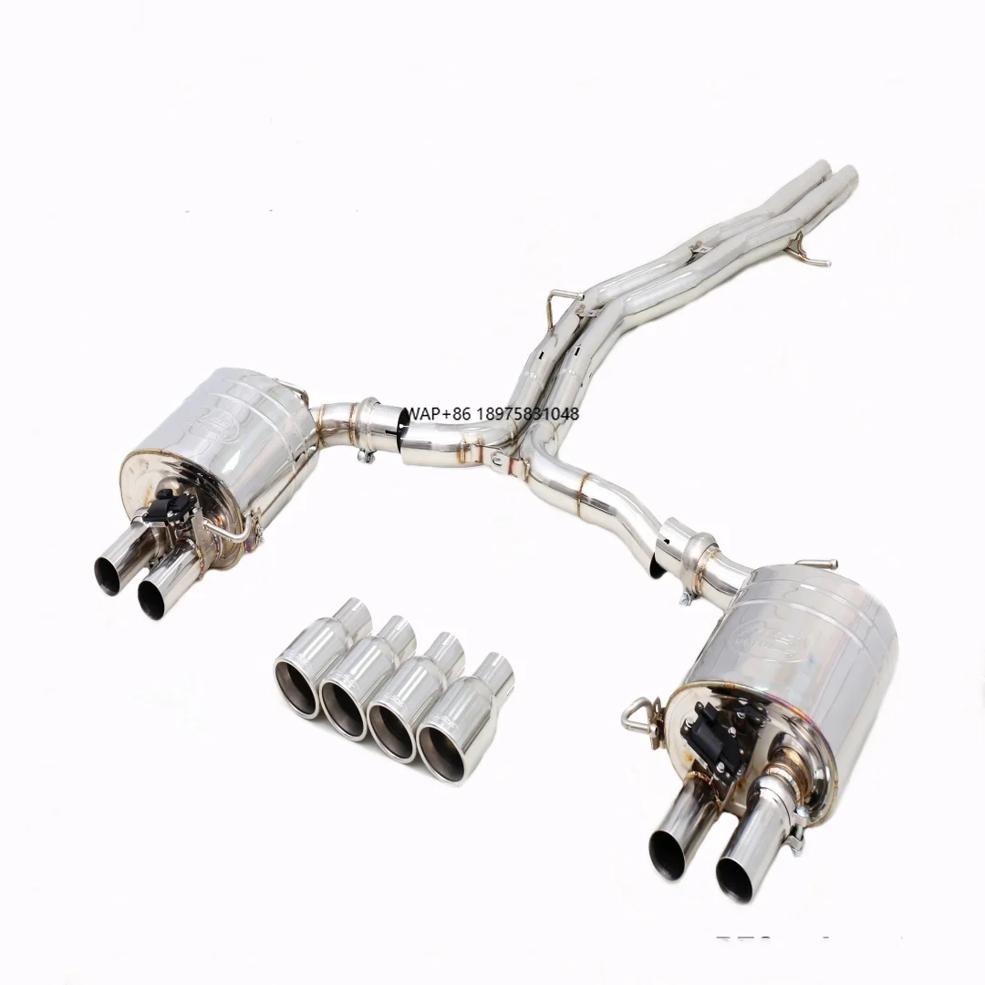 

Factory Customization S6/S7 C8 2.9T EA839 Exhaust System 304 Stainless Steel Mirror Polished Valve Catback Exhaust Pipes