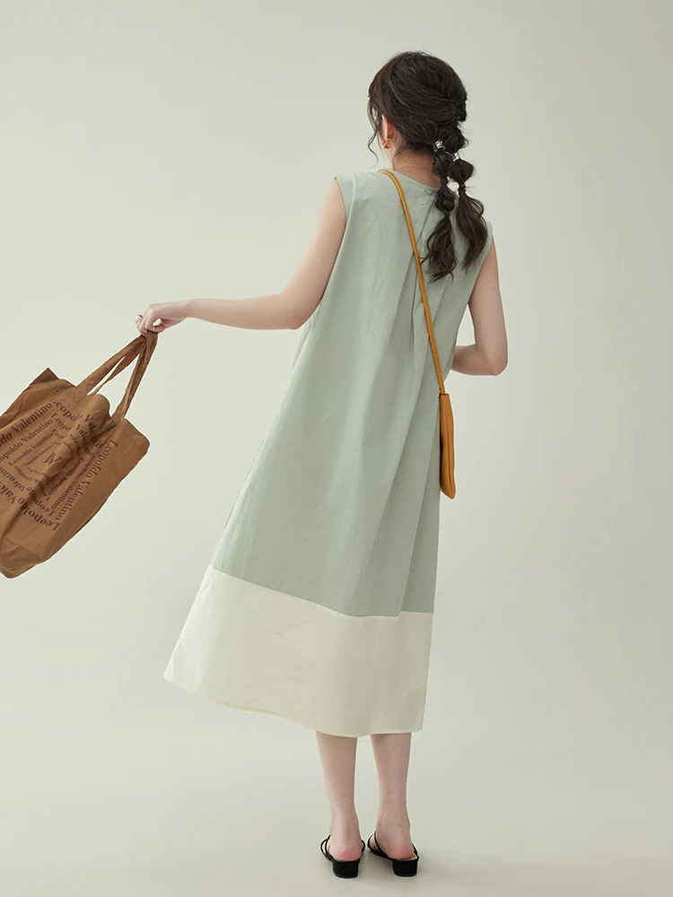 AMUU Original coréen Sle rond Ne Svel épissure Dr femmes été nouvelle jupe ample décontractée gilet Sle H pe Dr