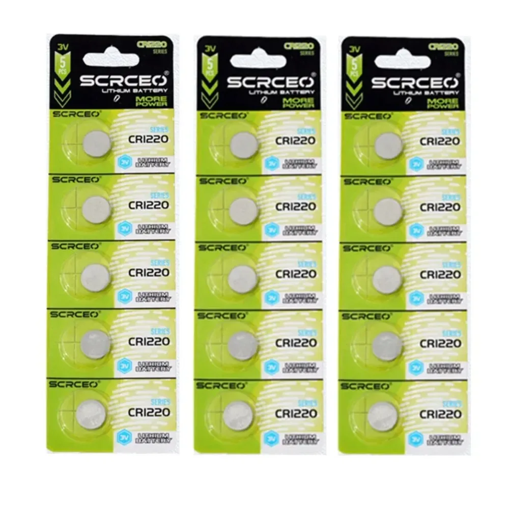 3V CR1220 Lithium Button Battery, 2-100PCS, Replacement For BR1220/LM1220,  Watch, Toys, Remote Control