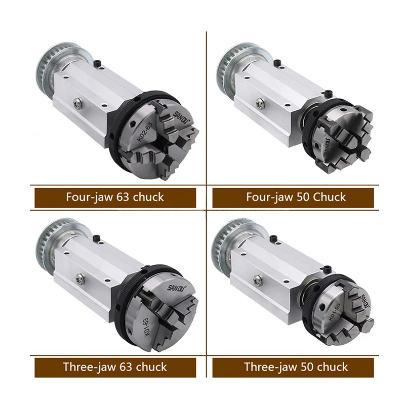 Imagem -02 - Cnc Micro Torno para Carpintaria Buddha Bead Machine Mandril Spindle Faça Você Mesmo Miniatura Torno 50 63 Três Mandíbula