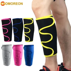 Manchon de jambe de compression réglable, attelle de soutien du tibia du mollet, bande ronde pour la course, le cyclisme et les sports, 1PC