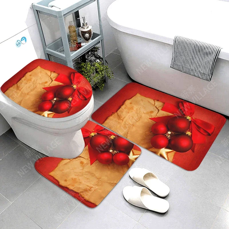 home bathroom floor mats Christmas decorations Bath Foot mat modern bathroom accessories rug Toilet mat Bathtub anti-slip carpet