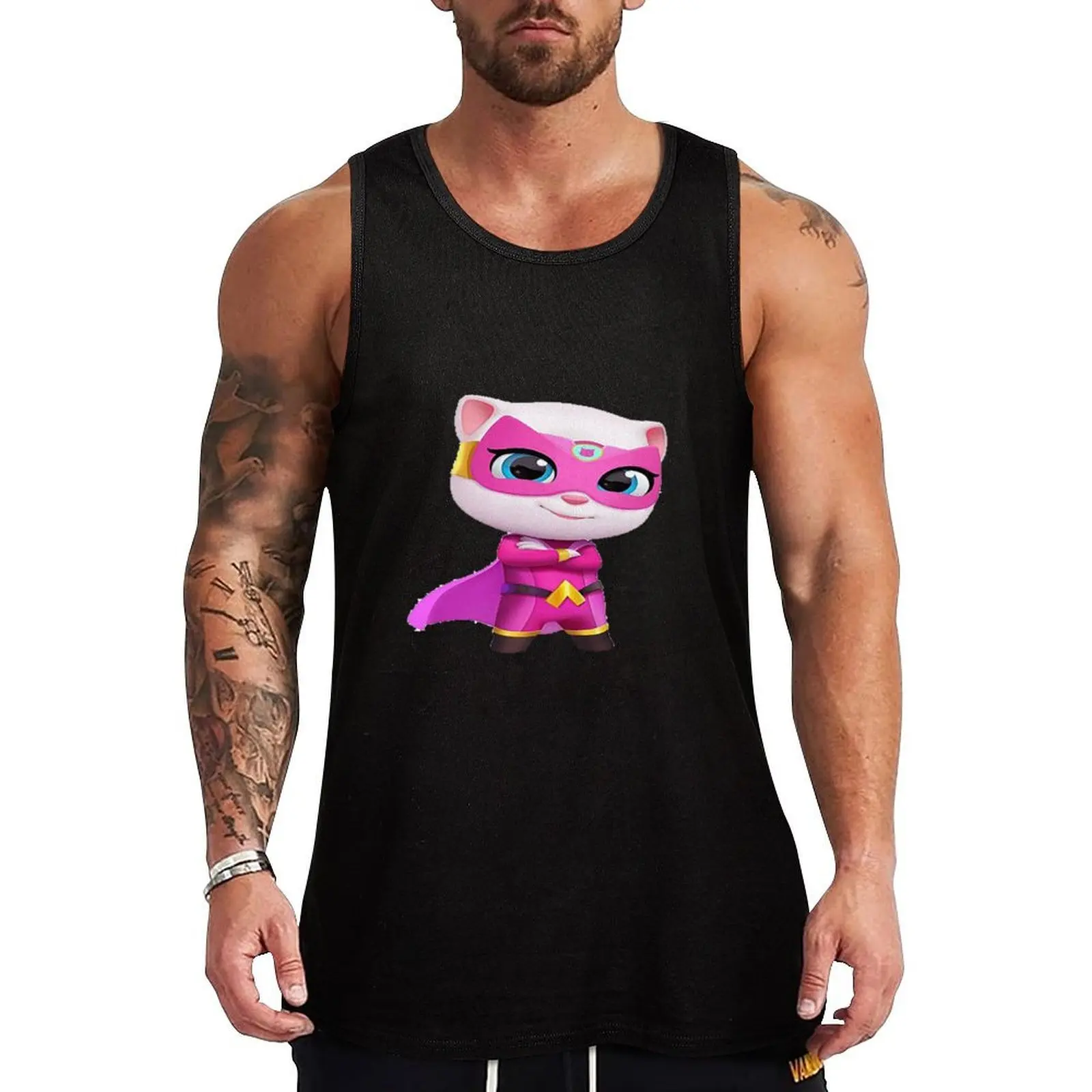 

Talking Tom Heroes Tank Top t shirt Sportswear for men muscle t-shirt muscular man