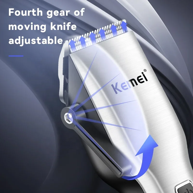 Kemei Km-6050 Multifunction Usb Charging Low Noise Personal Fast Cutting New Design Digital Display Hair Clipper trimmer