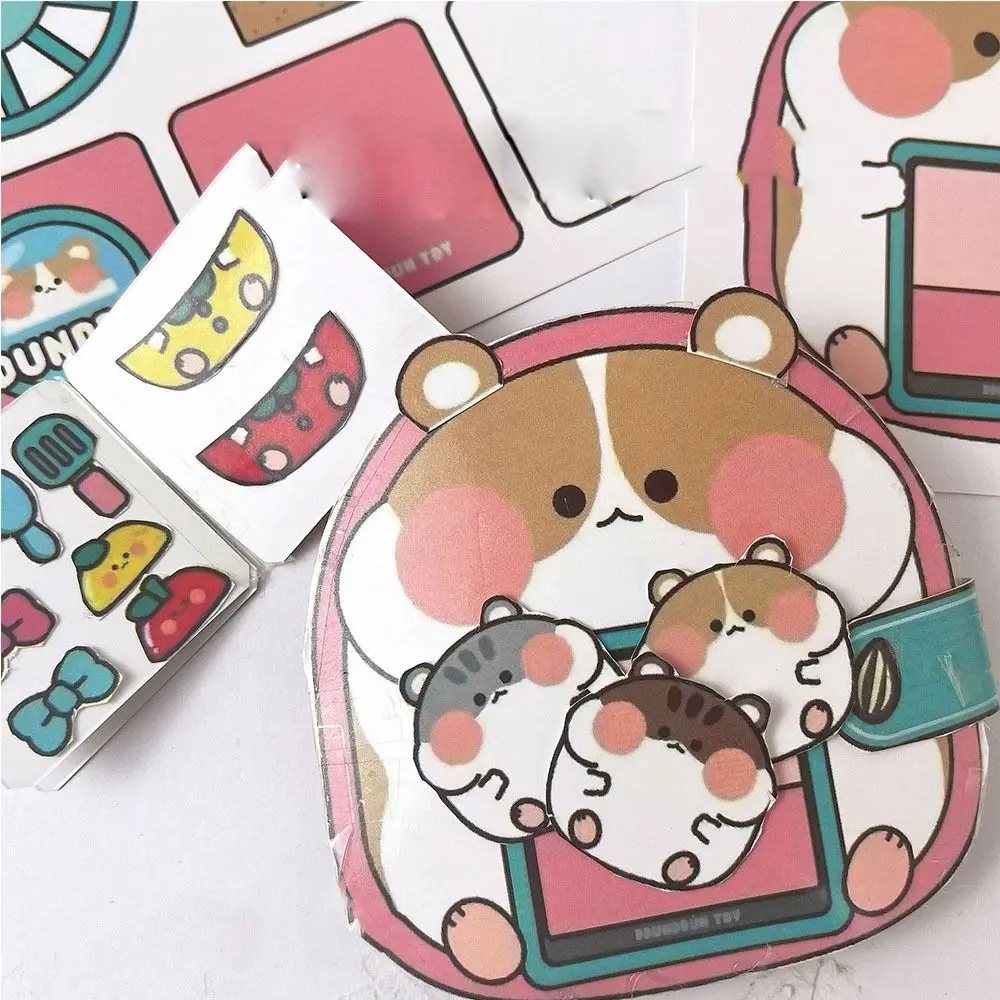 

Homemade Hamster Keeper Quiet Book Montessori Handmade Lactic Acid Bacteria Cat Quiet Book Paper Sticker Book
